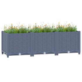 Raised Bed 47.2"x15.7"x15" Polypropylene (Color: Grey)
